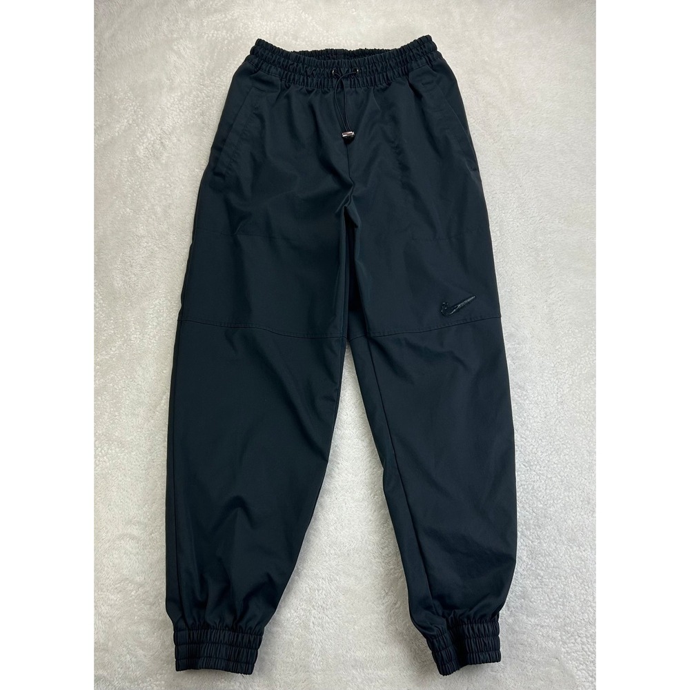 Nike Sportswear Jogger Pants Mens L Black Mid Rise Elastic Drawstring Logo READ